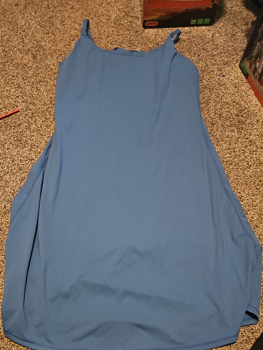 HALARA Blue Sleeveless Midi Dress